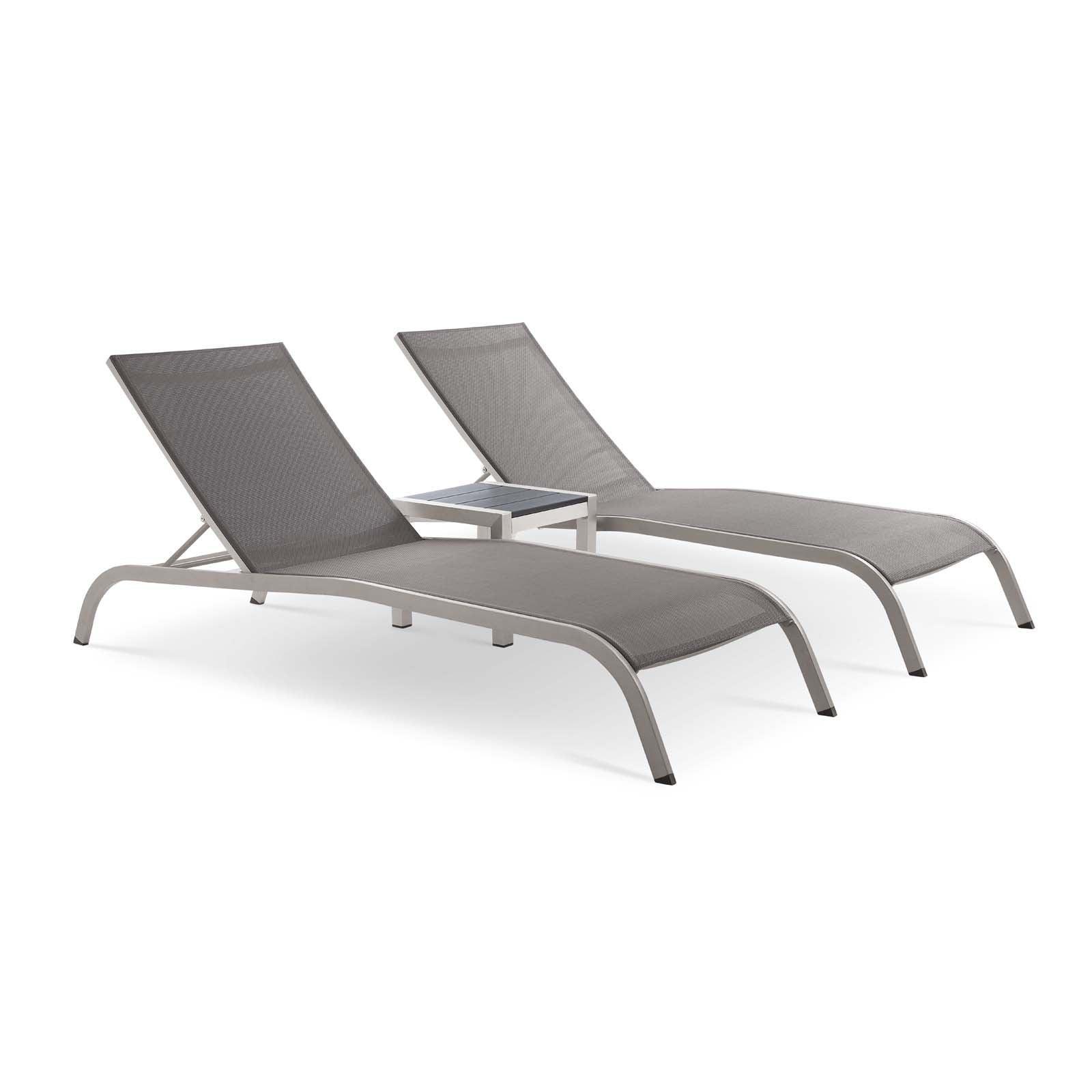 Modway Savannah 3 Piece Outdoor Patio Mesh Set FredCo