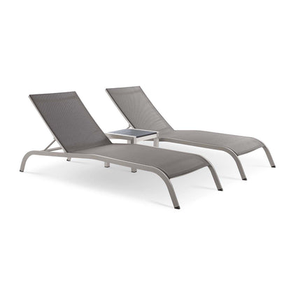 Modway Savannah 3 Piece Outdoor Patio Mesh Set FredCo