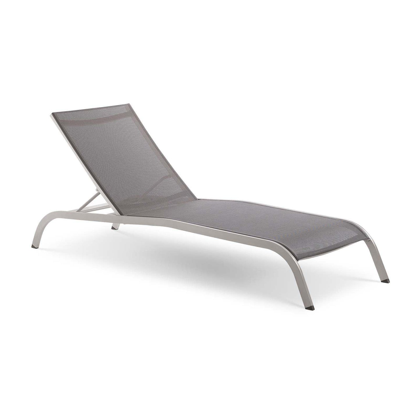Modway Savannah Mesh Chaise Outdoor Patio Aluminum Lounge Chair FredCo