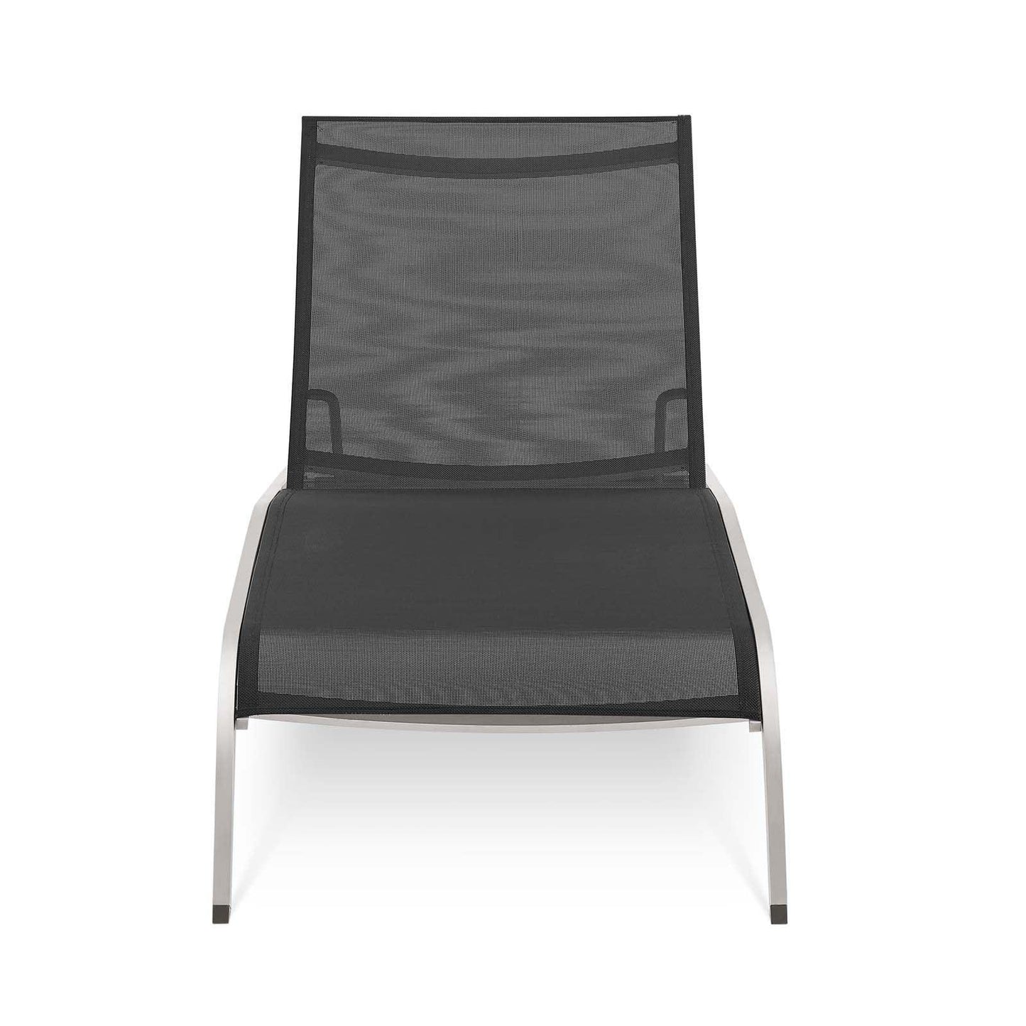 Modway Savannah Mesh Chaise Outdoor Patio Aluminum Lounge Chair FredCo