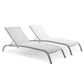 Modway Savannah Outdoor Patio Mesh Chaise Lounge Set of 2 FredCo