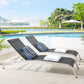 Modway Savannah Outdoor Patio Mesh Chaise Lounge Set of 2 FredCo