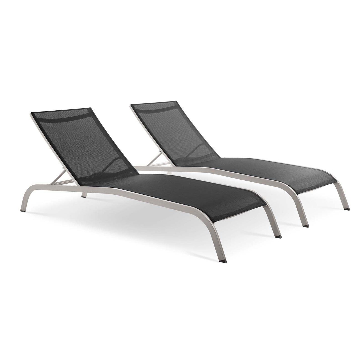 Modway Savannah Outdoor Patio Mesh Chaise Lounge Set of 2 FredCo