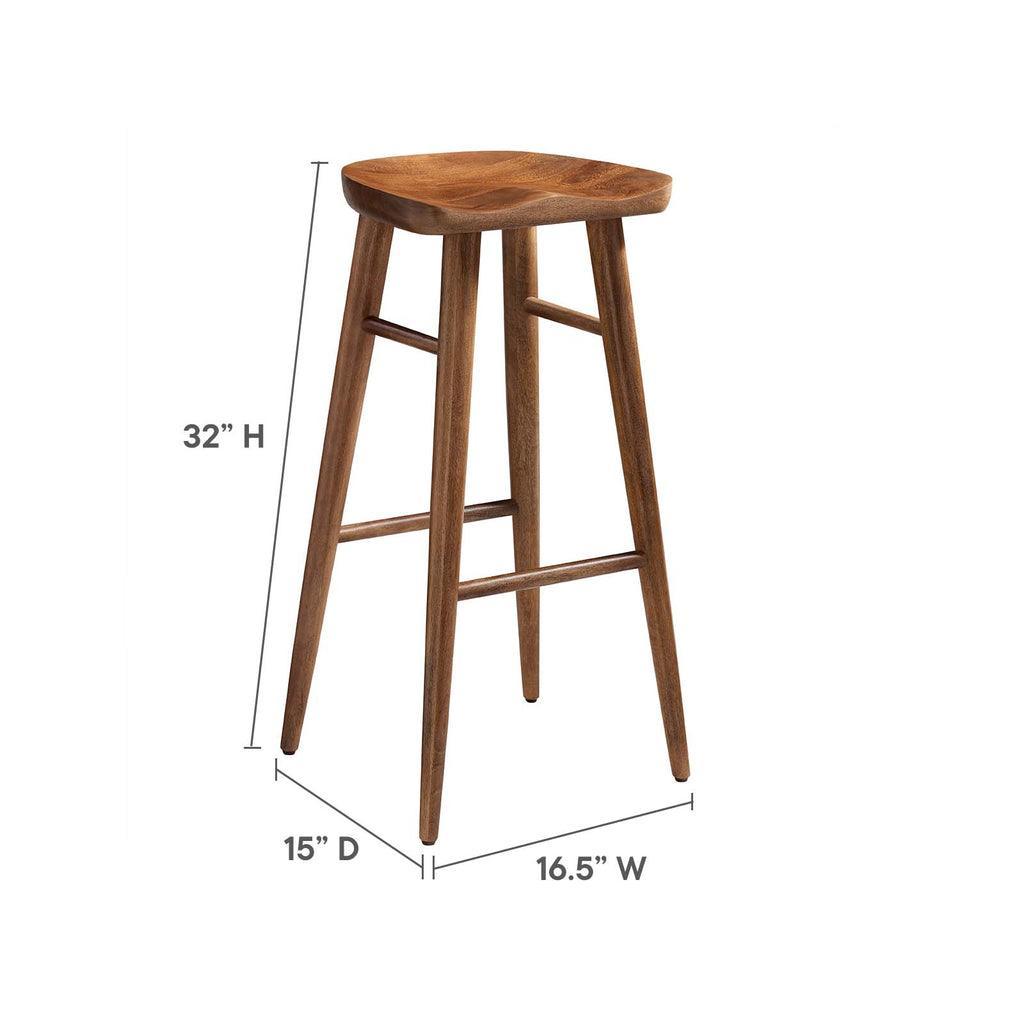 Modway Saville Backless Wood Bar Stools - Set of 2 FredCo