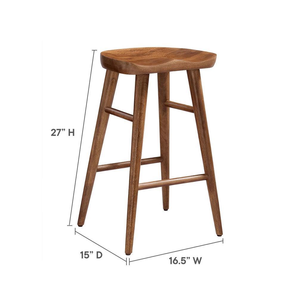 Modway Saville Backless Wood Counter Stools - Set of 2 FredCo