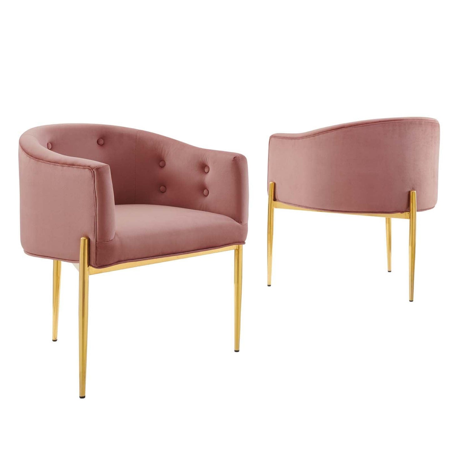 Modway Savour Tufted Performance Velvet Accent Chairs - Set of 2 FredCo