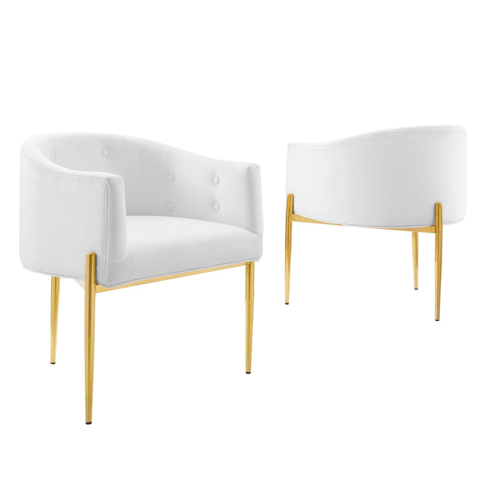 Modway Savour Tufted Performance Velvet Accent Chairs - Set of 2 FredCo