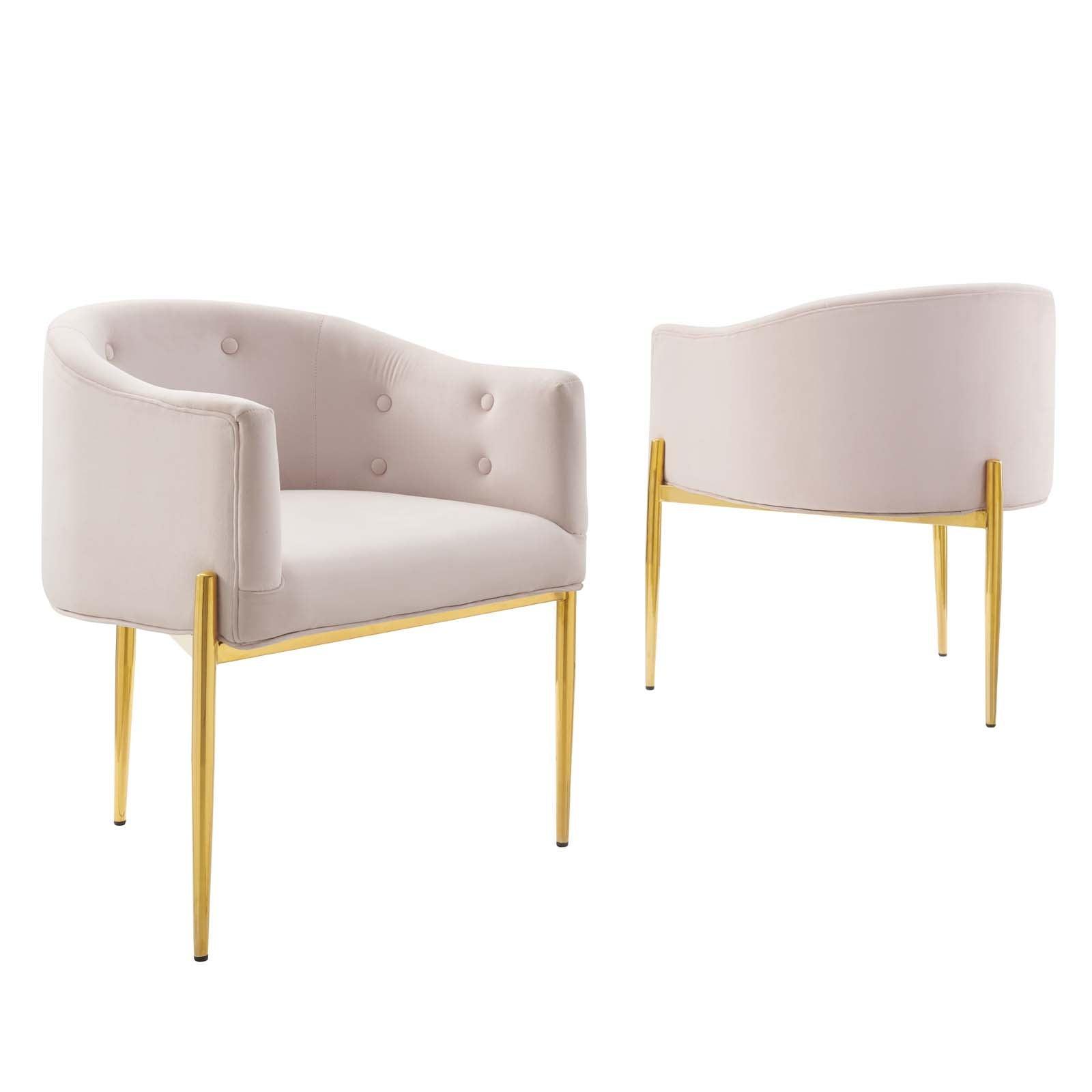 Modway Savour Tufted Performance Velvet Accent Chairs - Set of 2 FredCo
