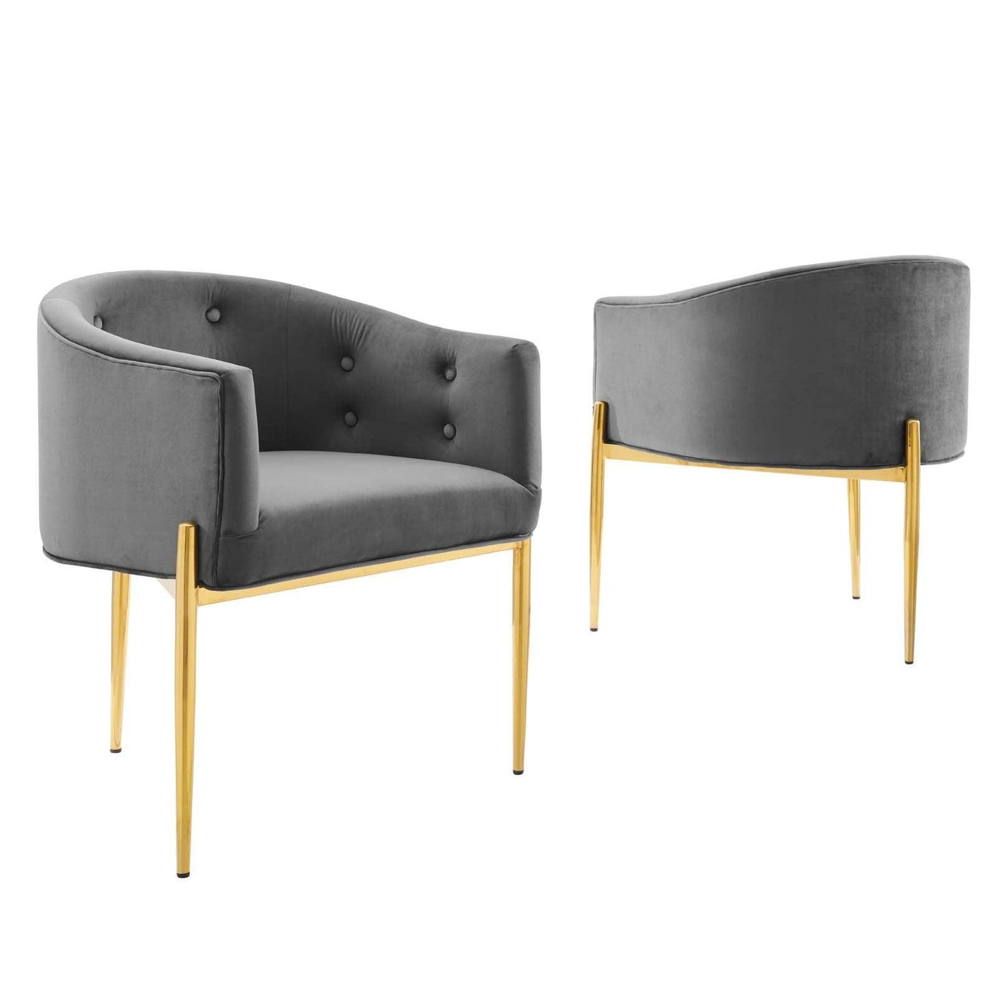 Modway Savour Tufted Performance Velvet Accent Chairs - Set of 2 FredCo
