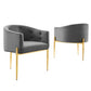 Modway Savour Tufted Performance Velvet Accent Chairs - Set of 2 FredCo