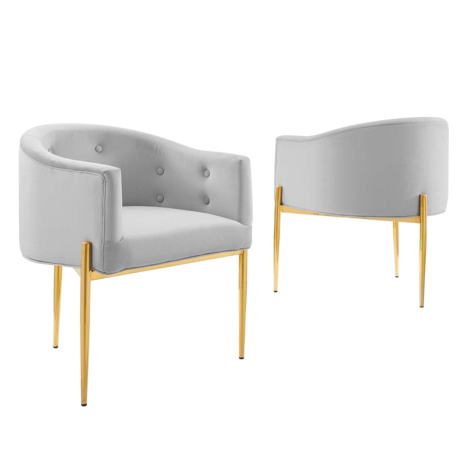 Modway Savour Tufted Performance Velvet Accent Chairs - Set of 2 FredCo
