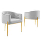 Modway Savour Tufted Performance Velvet Accent Chairs - Set of 2 FredCo