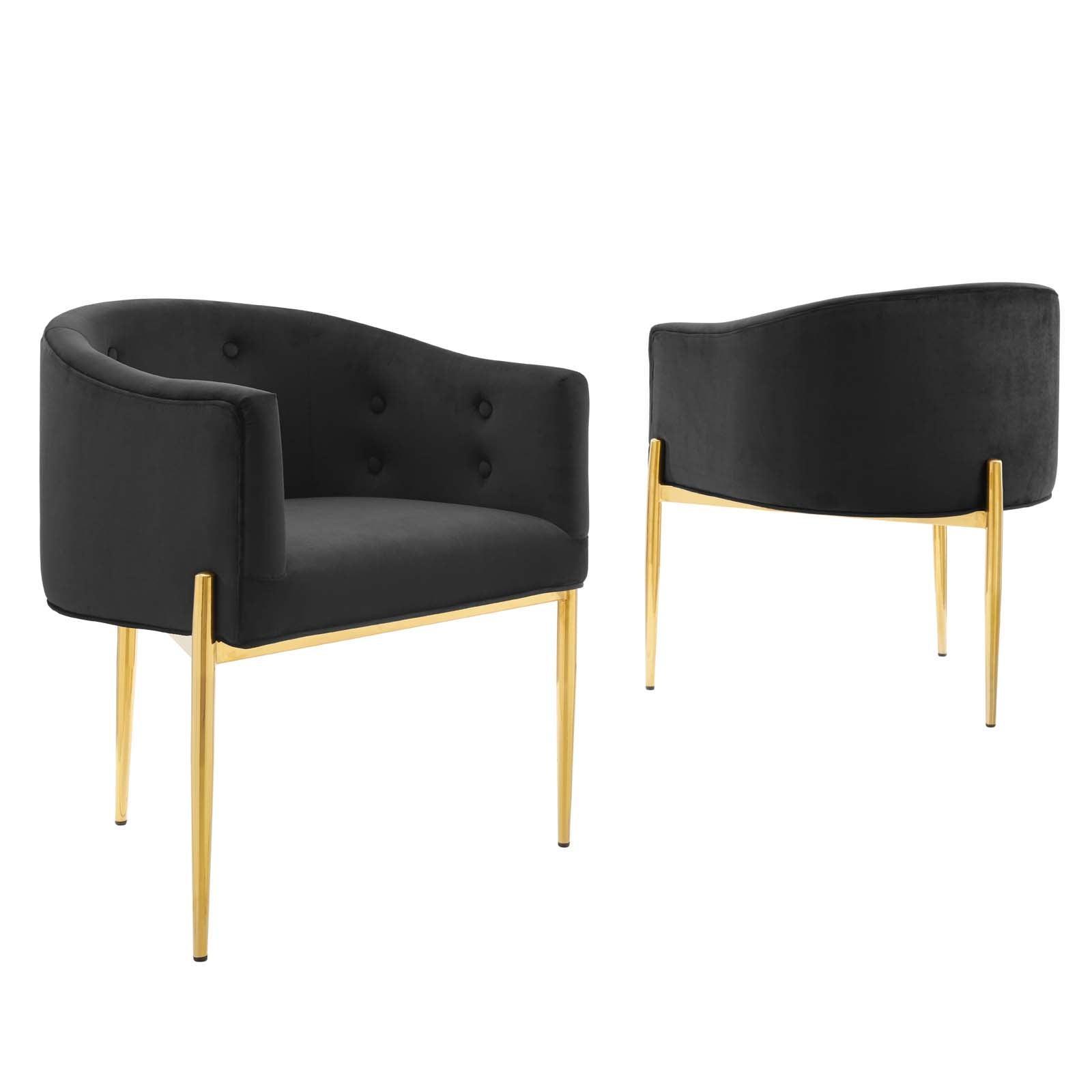 Modway Savour Tufted Performance Velvet Accent Chairs - Set of 2 FredCo