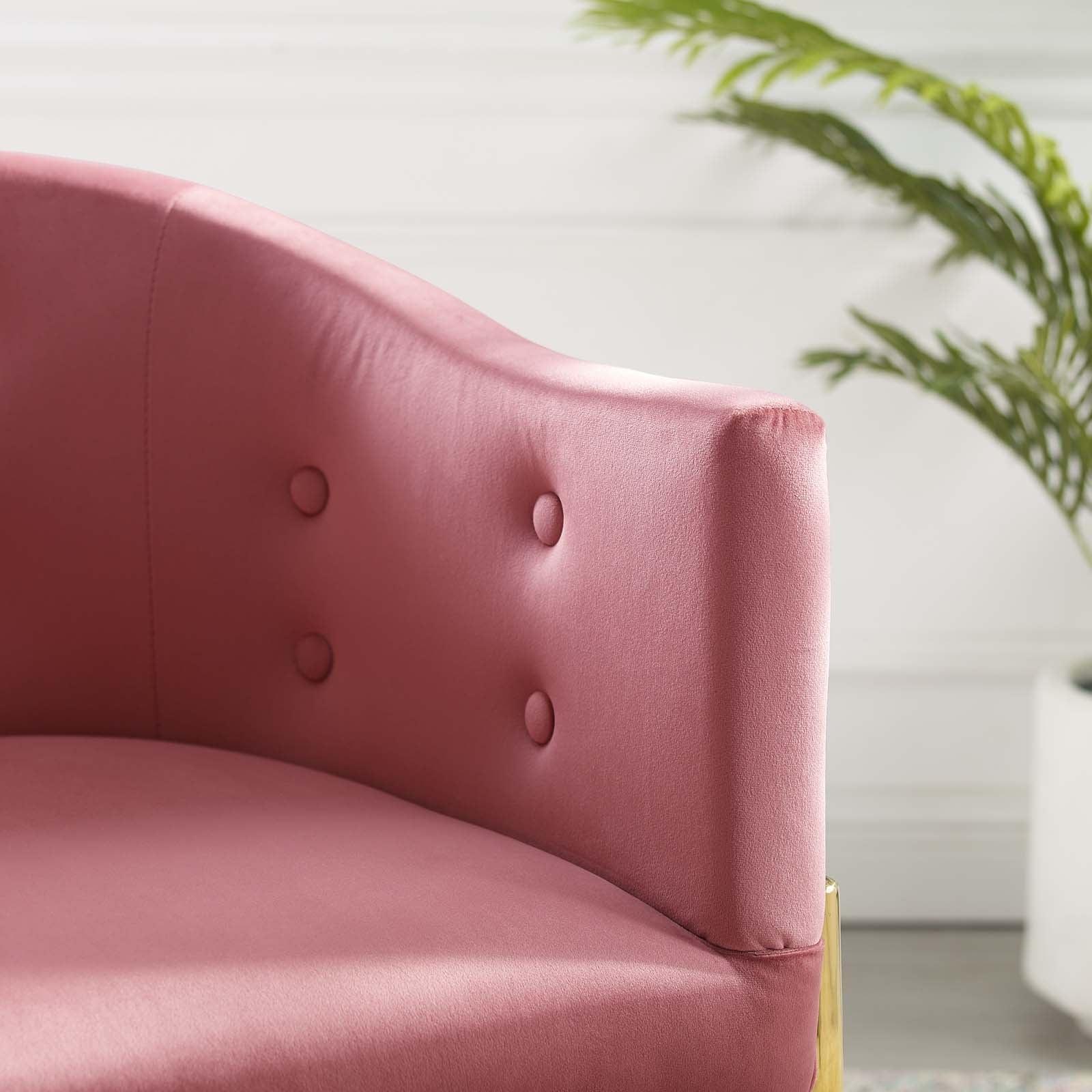 Modway Savour Tufted Performance Velvet Accent Dining Armchair FredCo