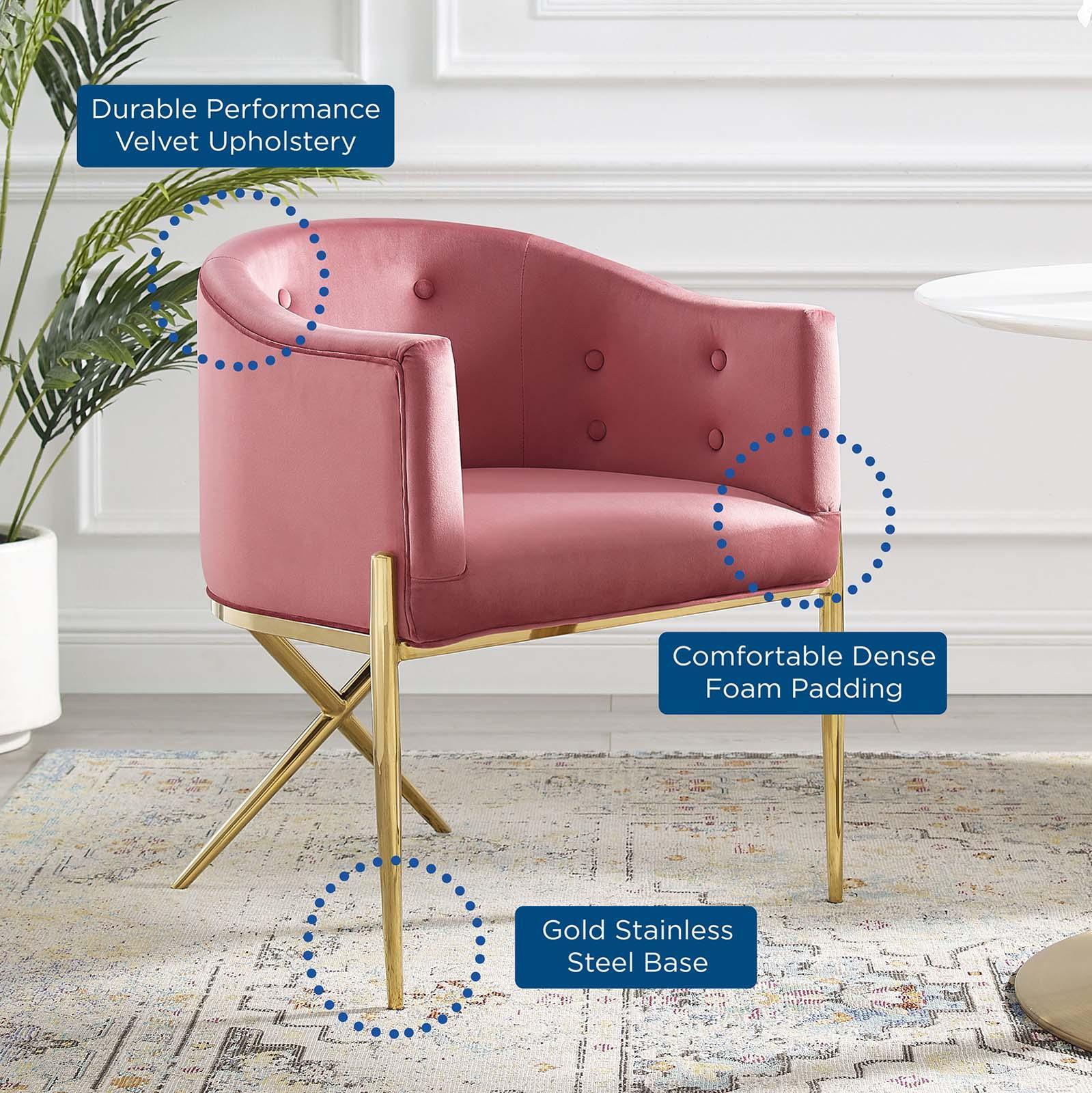 Modway Savour Tufted Performance Velvet Accent Dining Armchair FredCo
