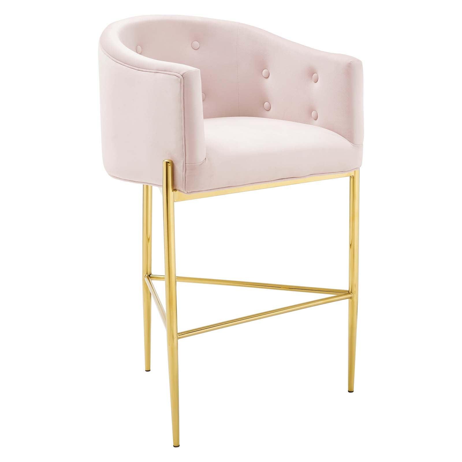 Modway Savour Tufted Performance Velvet Bar Stool FredCo