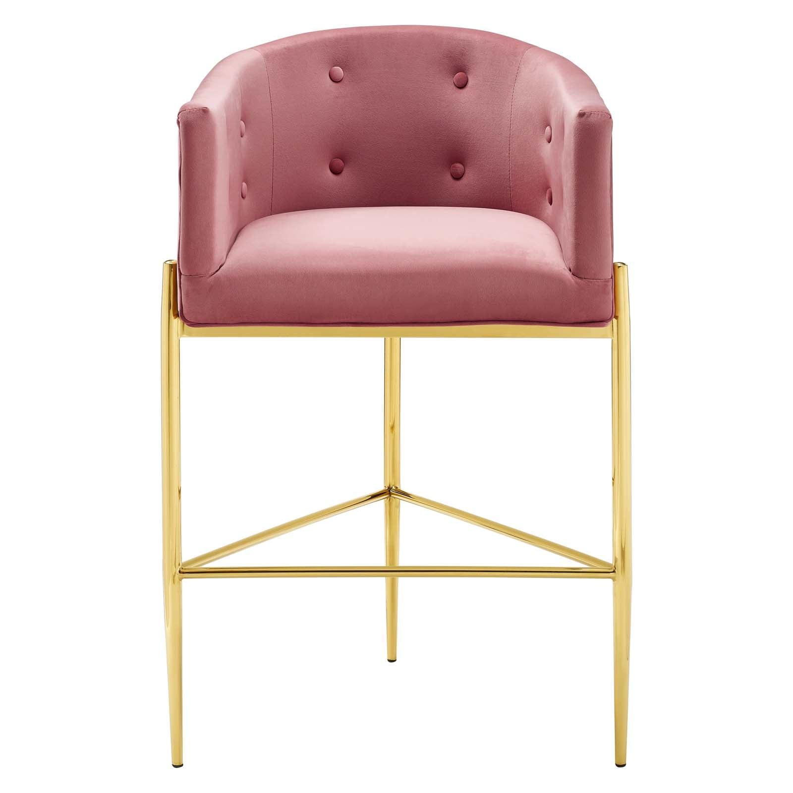 Modway Savour Tufted Performance Velvet Bar Stool FredCo