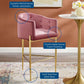Modway Savour Tufted Performance Velvet Bar Stool FredCo