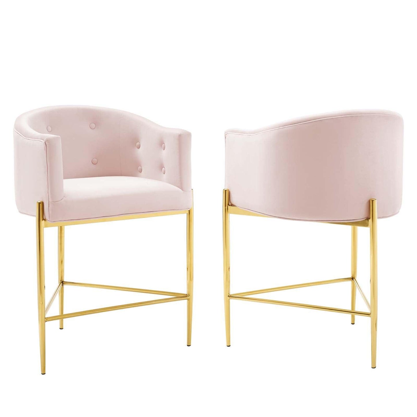 Modway Savour Tufted Performance Velvet Counter Stool Set of 2 FredCo