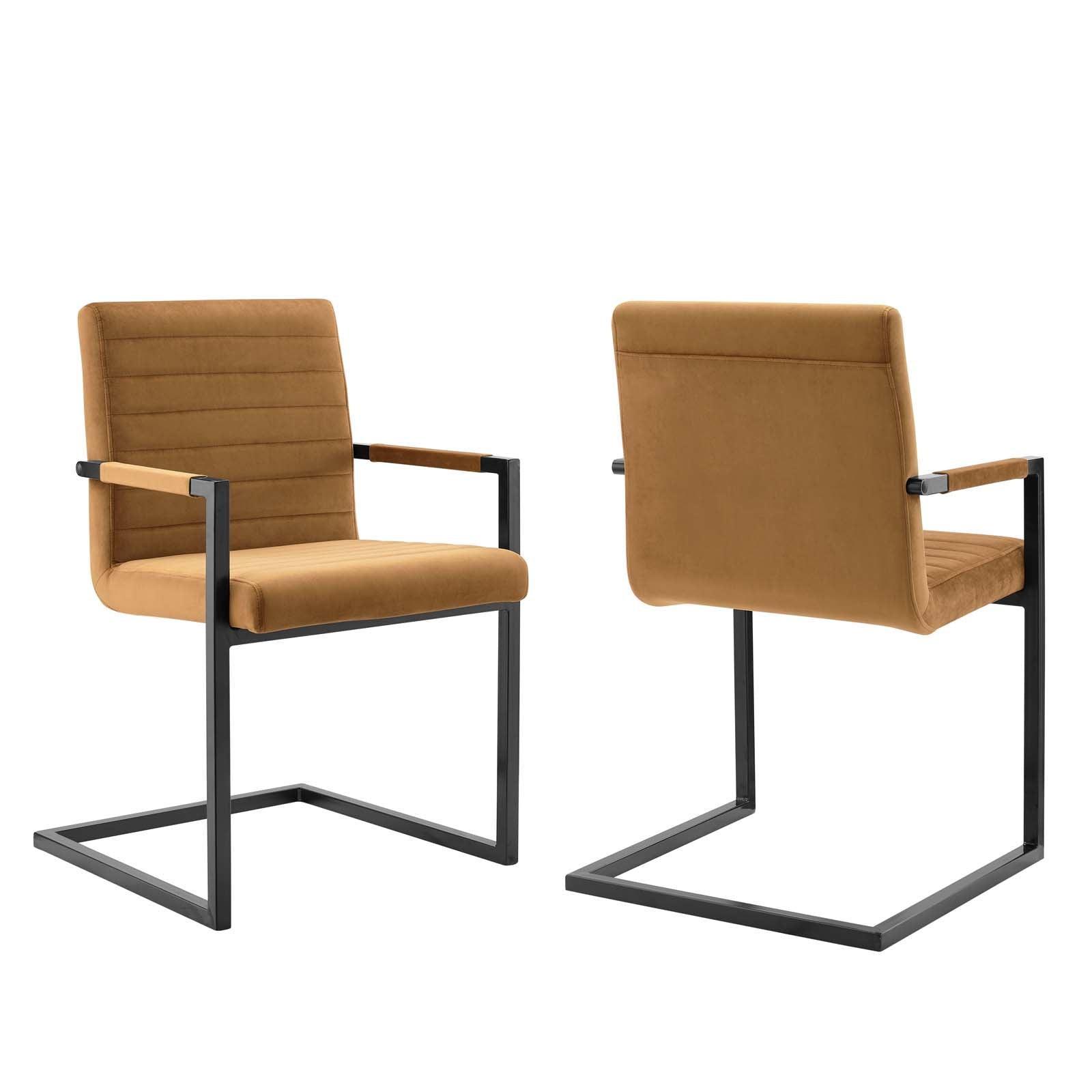 Modway Savoy Performance Velvet Dining Chairs - Set of 2 FredCo