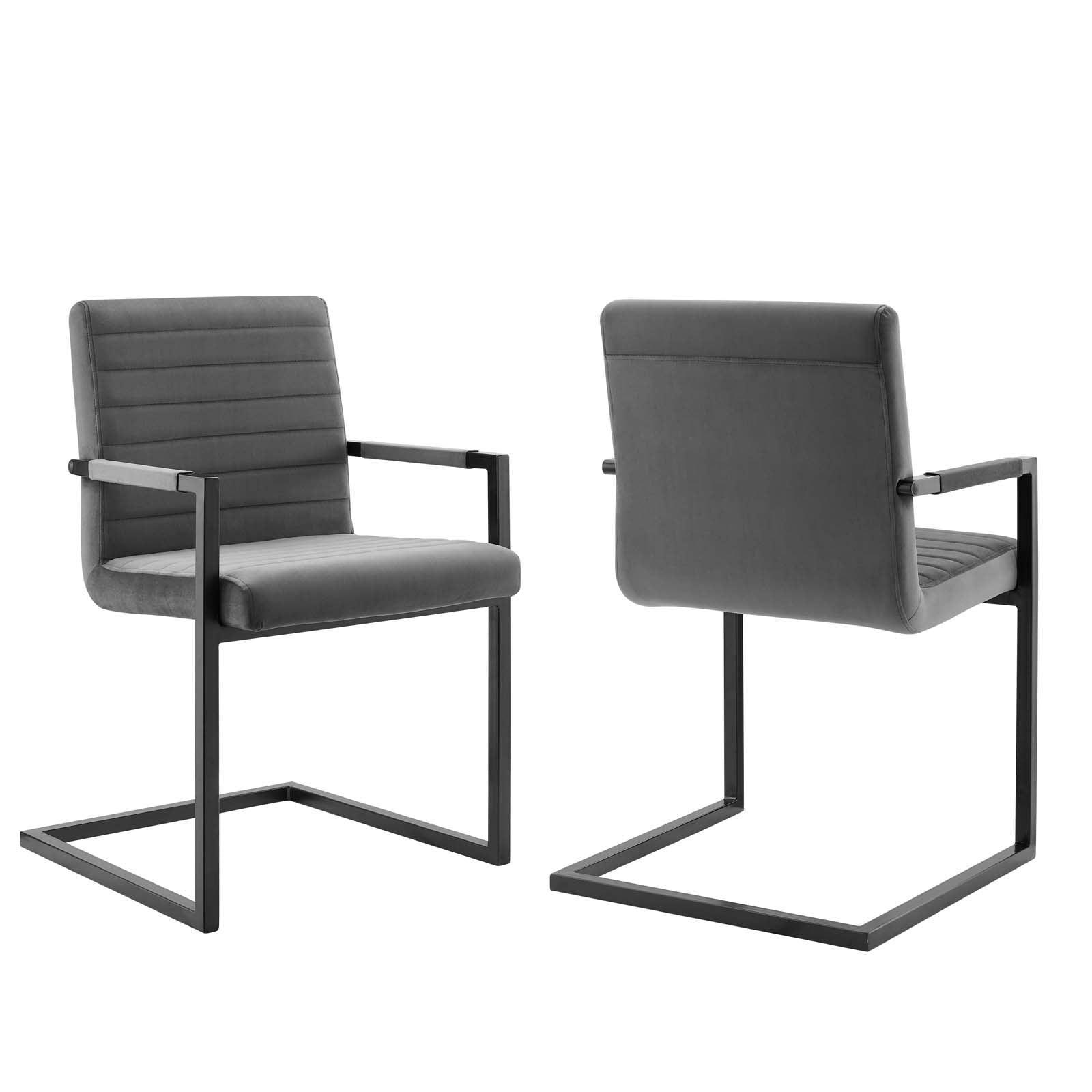 Modway Savoy Performance Velvet Dining Chairs - Set of 2 FredCo