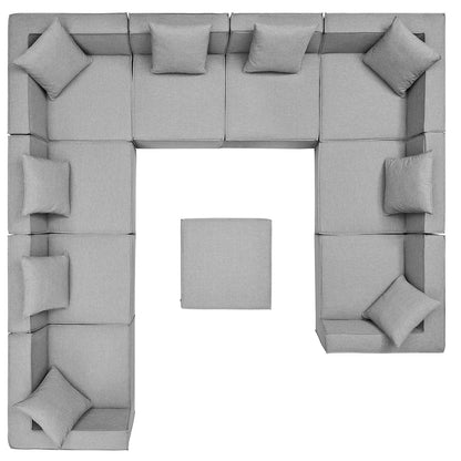 Modway Saybrook Outdoor Patio Upholstered 10-Piece Sectional Sofa FredCo