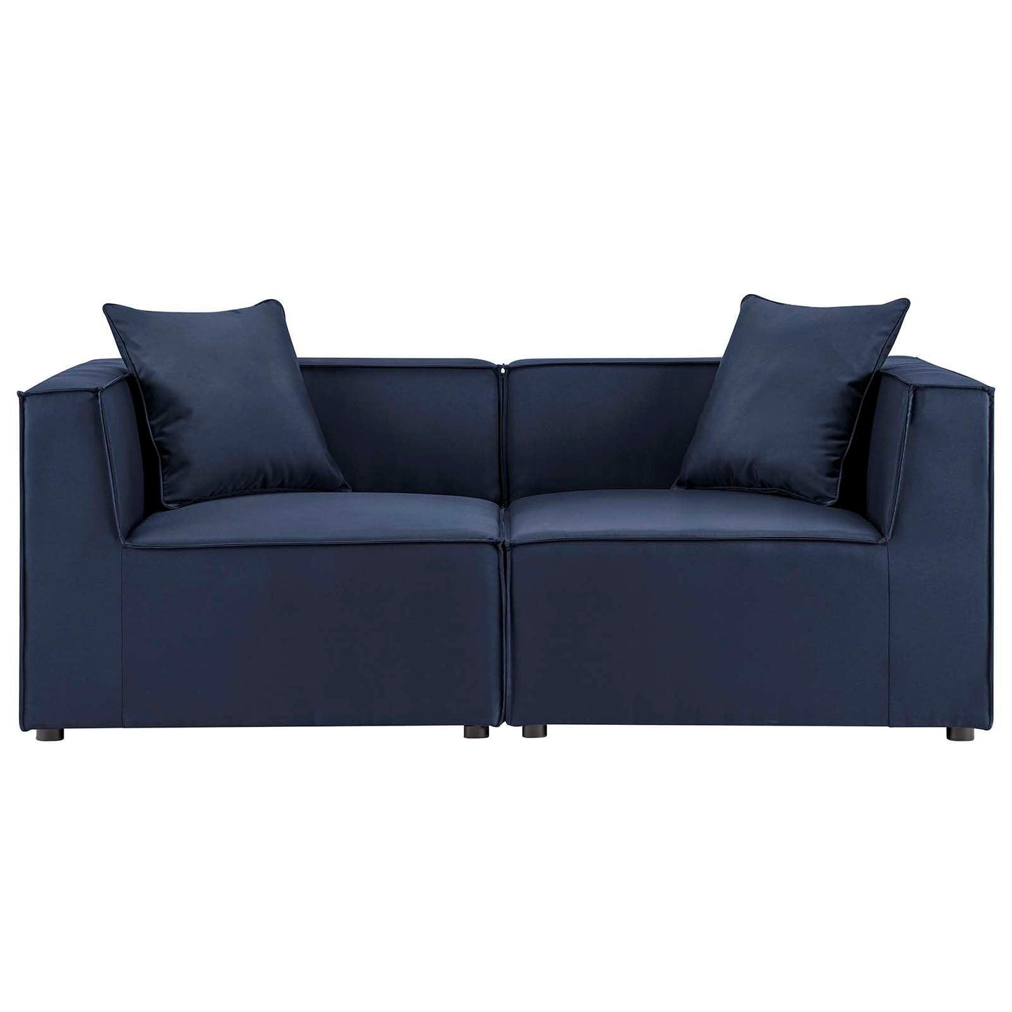 Modway Saybrook Outdoor Patio Upholstered 2-Piece Sectional Sofa Loveseat FredCo