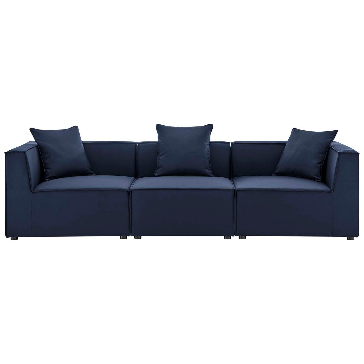 Modway Saybrook Outdoor Patio Upholstered 3-Piece Sectional Sofa FredCo
