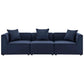 Modway Saybrook Outdoor Patio Upholstered 3-Piece Sectional Sofa FredCo