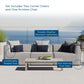 Modway Saybrook Outdoor Patio Upholstered 3-Piece Sectional Sofa FredCo