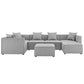 Modway Saybrook Outdoor Patio Upholstered 7-Piece Sectional Sofa FredCo