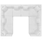 Modway Saybrook Outdoor Patio Upholstered 8-Piece Sectional Sofa FredCo