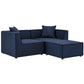 Modway Saybrook Outdoor Patio Upholstered Loveseat and Ottoman Set FredCo