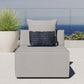 Modway Saybrook Outdoor Patio Upholstered Sectional Sofa Armless Chair FredCo