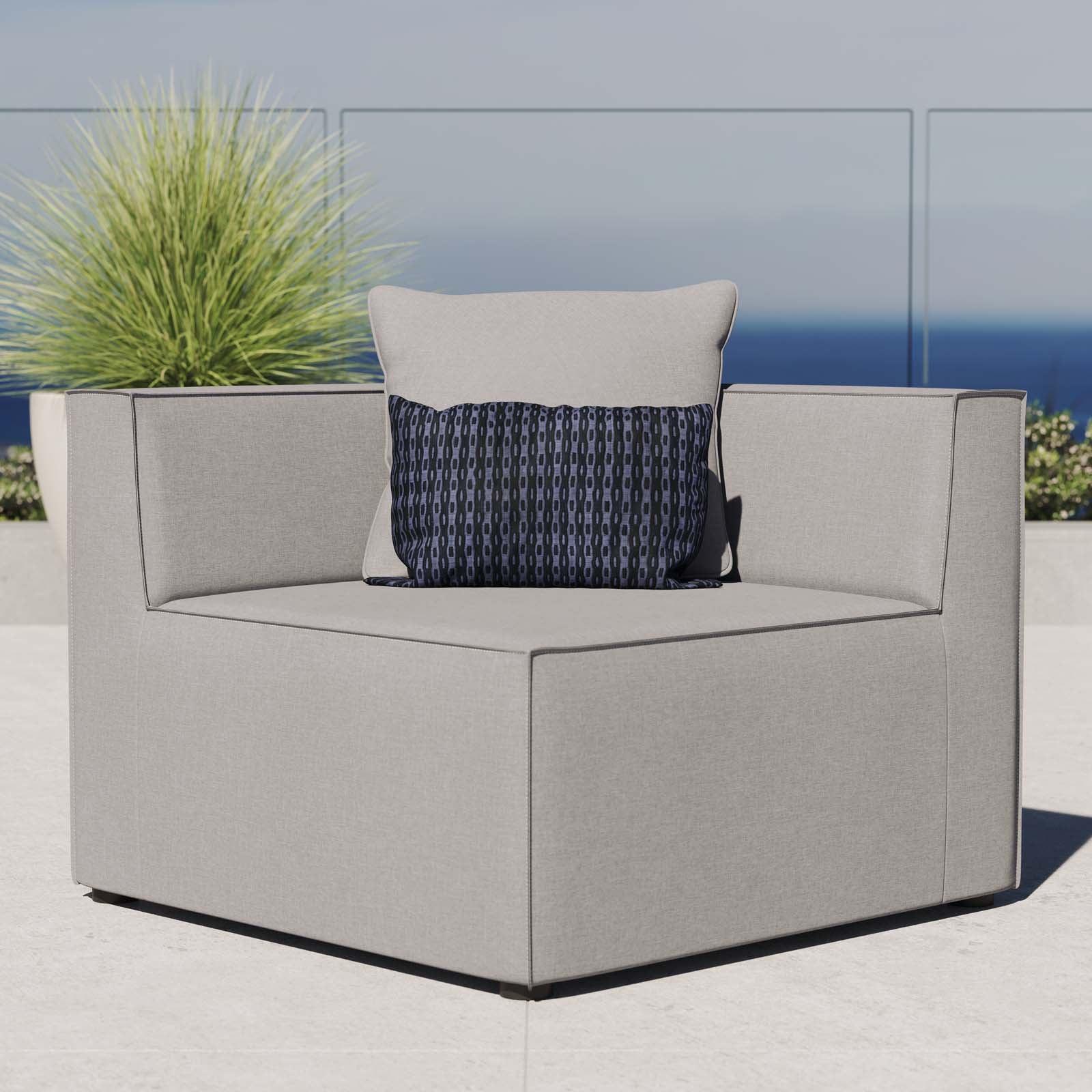 Modway Saybrook Outdoor Patio Upholstered Sectional Sofa Corner Chair FredCo