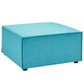 Modway Saybrook Outdoor Patio Upholstered Sectional Sofa Ottoman FredCo