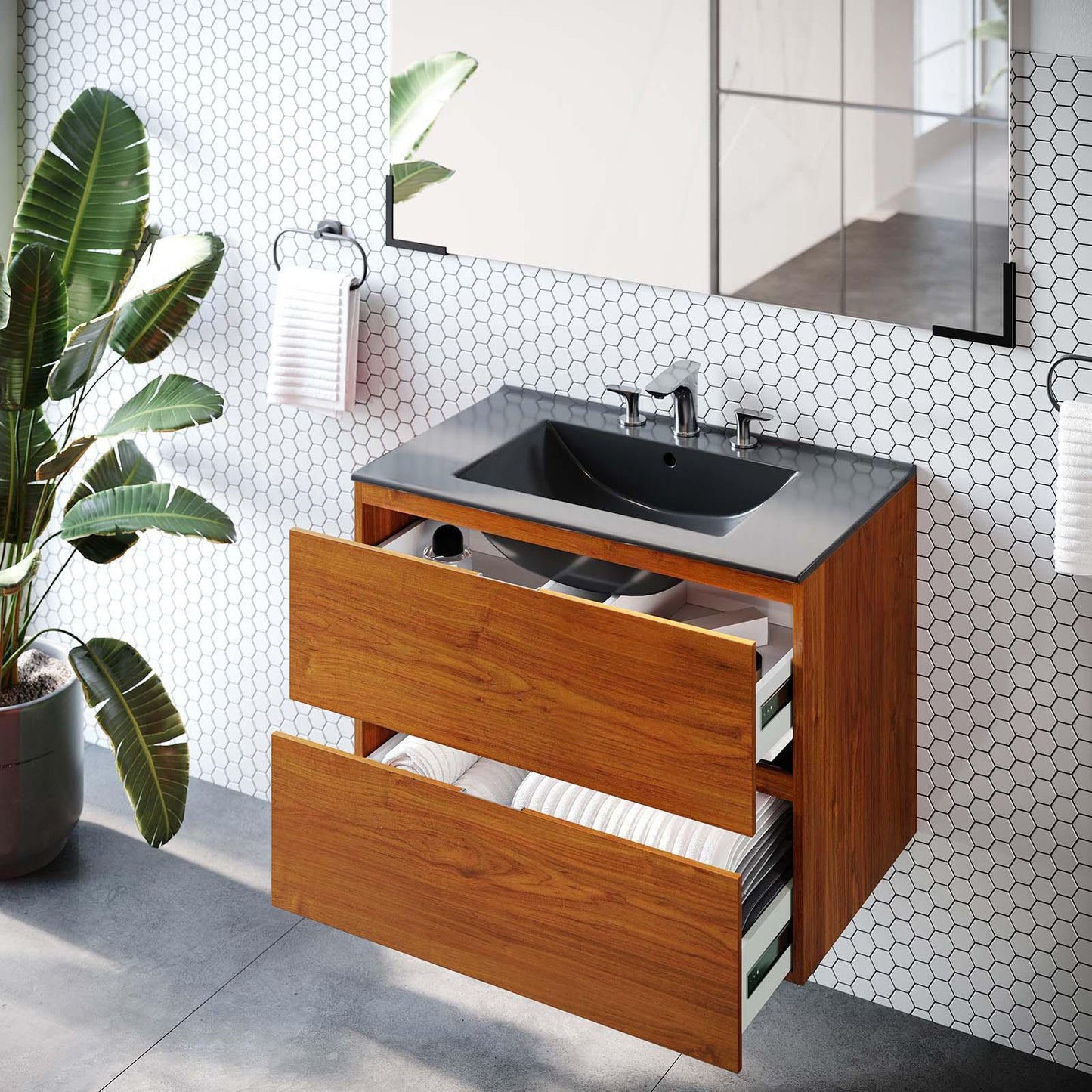 Modway Scenic 30" Wall-Mount Bathroom Vanity FredCo