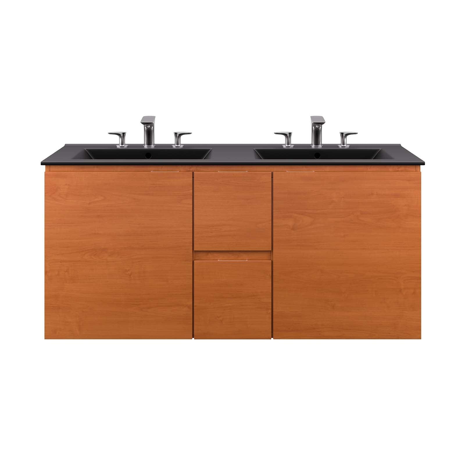 Modway Scenic 48" Double Wall-Mount Bathroom Vanity FredCo