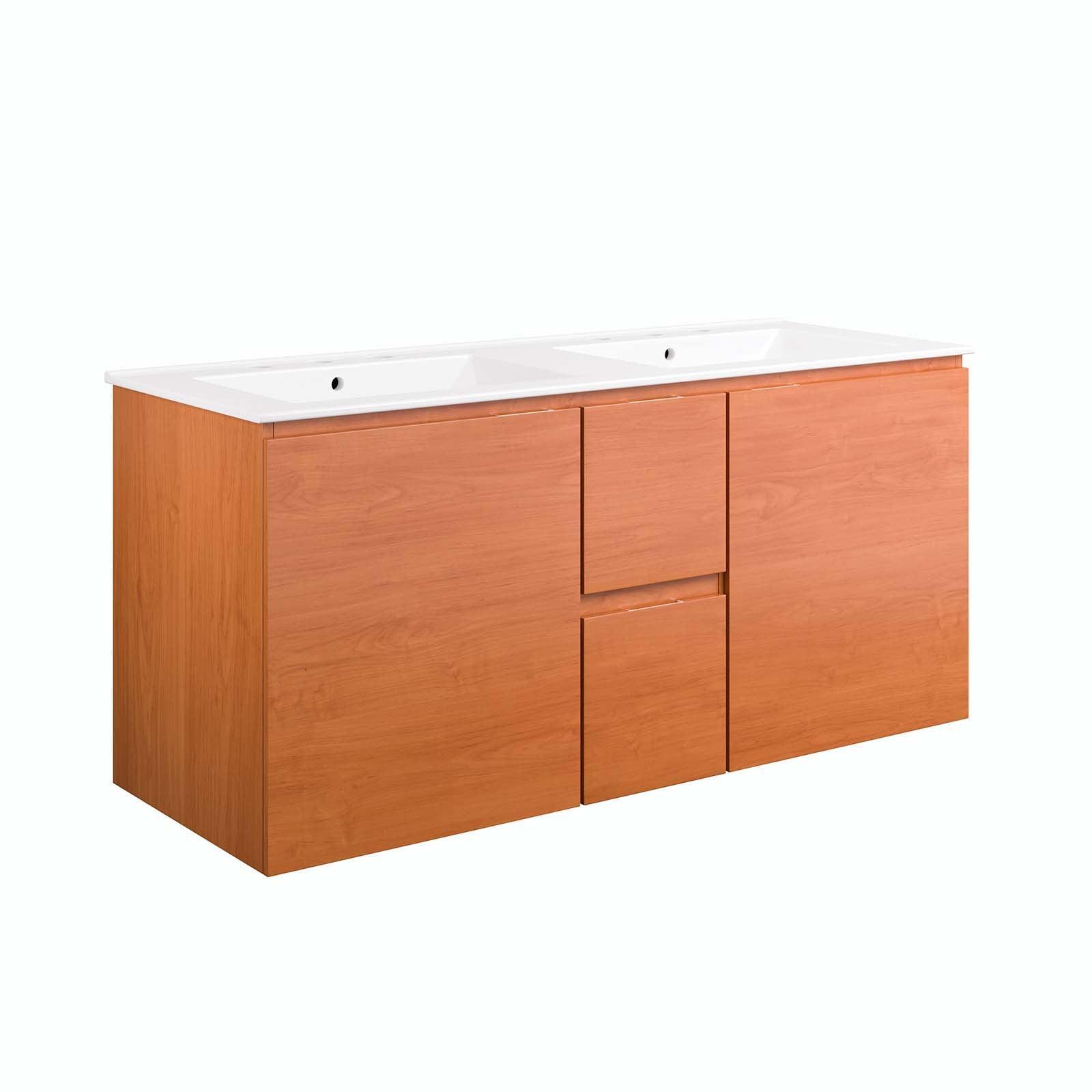 Modway Scenic 48" Double Wall-Mount Bathroom Vanity FredCo