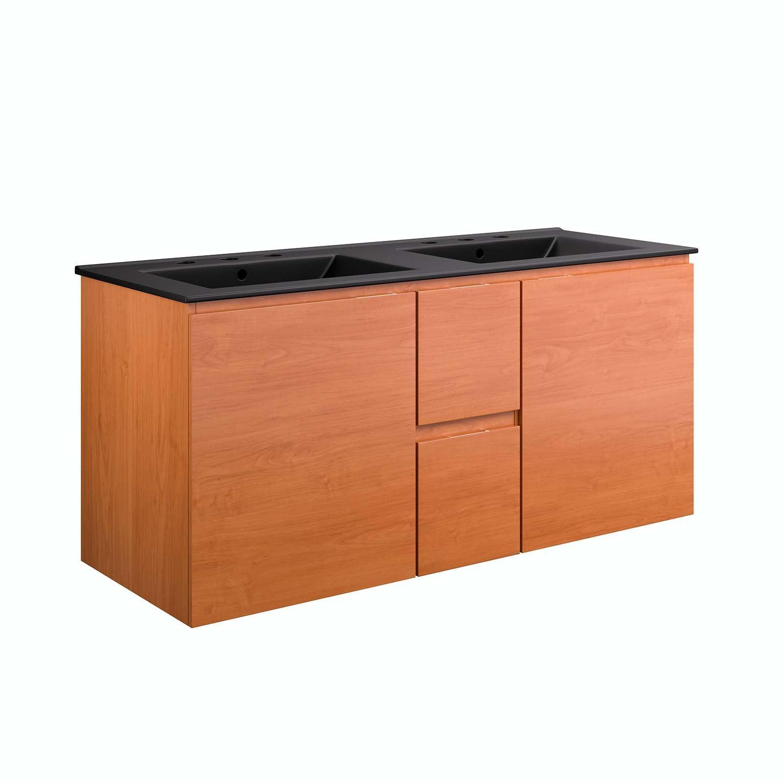 Modway Scenic 48" Double Wall-Mount Bathroom Vanity FredCo