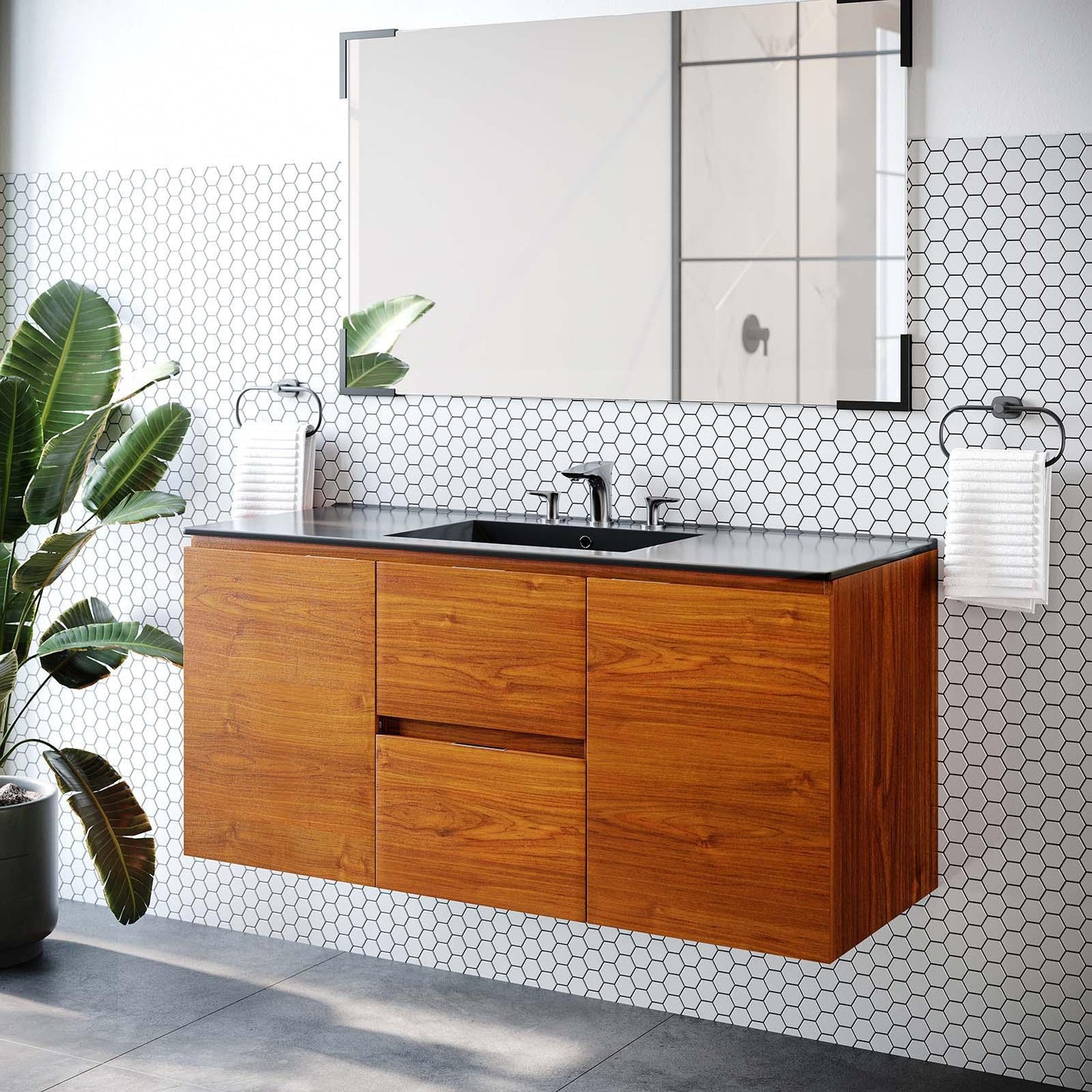 Modway Scenic 48" Wall-Mount Bathroom Vanity FredCo