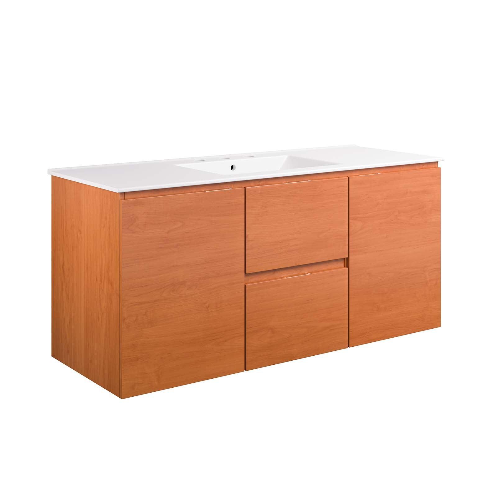 Modway Scenic 48" Wall-Mount Bathroom Vanity FredCo