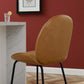 Modway Scoop Black Powder Coated Steel Leg Vegan Leather Counter Stool FredCo