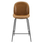 Modway Scoop Black Powder Coated Steel Leg Vegan Leather Counter Stool FredCo