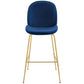 Modway Scoop Gold Stainless Steel Leg Performance Velvet Bar Stool FredCo