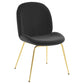Modway Scoop Gold Stainless Steel Leg Performance Velvet Dining Chair FredCo