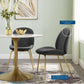 Modway Scoop Gold Stainless Steel Leg Performance Velvet Dining Chair FredCo