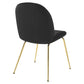Modway Scoop Gold Stainless Steel Leg Performance Velvet Dining Chair FredCo
