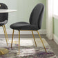 Modway Scoop Gold Stainless Steel Leg Performance Velvet Dining Chair FredCo