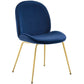 Modway Scoop Gold Stainless Steel Leg Performance Velvet Dining Chair FredCo